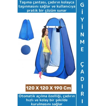 Outdoor Piknik Balıkçılık Duş Tuvalet Gizlilik Pratik Taşıma Çantalı Otomatik Kamp Giyinme Çadırı