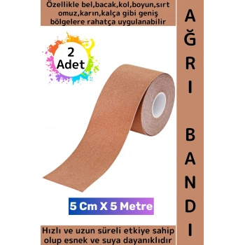 #AğrıBandı Hızlı Uzun Süre Etkili Kas Bel Bacak Kol Boyun Sırt Omuz Karın Kalça Ten Isı Bandı 2 Adet