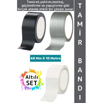 #TamirBandı Suya Neme Küfe Toza Dayanıklı Çok Amaçlı Montaj Onarım Bantı 48 mm x 10 Metre Altılı SET