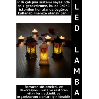#LedLamba Ramazan Masa Raf Süsleme Hediye Dekoratif Osmanlı İslam Çok Şık Kare Kubbe Pilli LED Işık