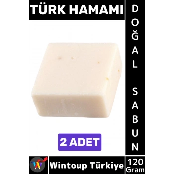 #KatıSabun %100 Doğal Bitkisel El Yüz Saç Vücut Cilt İçin Organik Türk Hamamı Sabunu 120 Gram 2 Adet