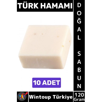 #KatıSabun Doğal Bitkisel El Yüz Saç Vücut Cilt İçin Organik Türk Hamamı Sabunu 120 Gram 10 Adet