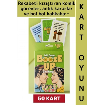 #KartOyunu Eğlenceli Keyif Vakit Arkadaş Çift Sevgili Yetişkin İçki Oyun Booze Up-Challenge 50 Kart