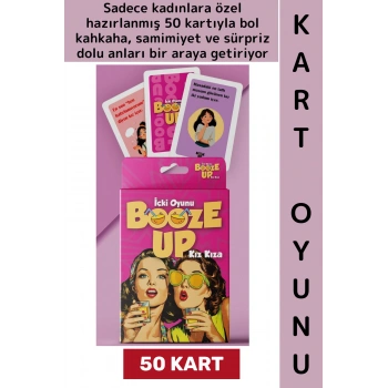 #KartOyunu Eğlence Keyifli Vakit Arkadaş Çift Sevgili Yetişkin İçki Oyunu Booze Up-Kız Kıza 50 Kart