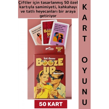 #KartOyunu Eğlence Keyifli Vakit Arkadaş Çift Sevgili Yetişkin İçki Oyunu Booze Up-Romantik 50 Kart