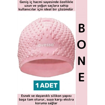#Bone Su Sızdırmaz Esnek Yumuşak Silikon Havuz Deniz Yüzme Kulağa Su Geçirmez Büyük Beden Saç Bonesi