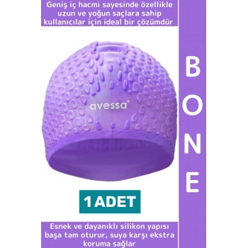 #Bone Su Sızdırmaz Esnek Yumuşak Silikon Havuz Deniz Yüzme Kulağa Su Geçirmez Büyük Beden Saç Bonesi