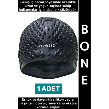 #Bone Su Sızdırmaz Esnek Yumuşak Silikon Havuz Deniz Yüzme Kulağa Su Geçirmez Büyük Beden Saç Bonesi