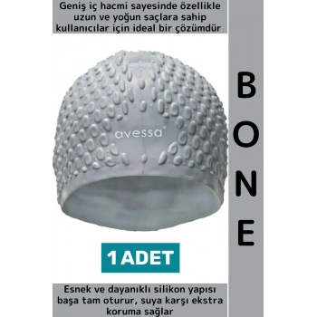 #Bone Su Sızdırmaz Esnek Yumuşak Silikon Havuz Deniz Yüzme Kulağa Su Geçirmez Büyük Beden Saç Bonesi