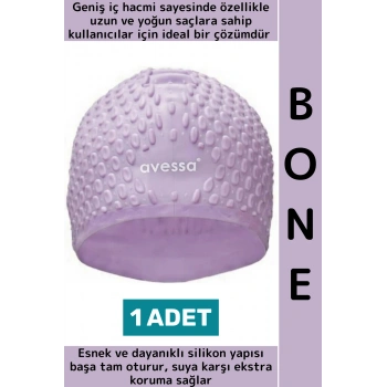 #Bone Su Sızdırmaz Esnek Yumuşak Silikon Havuz Deniz Yüzme Kulağa Su Geçirmez Büyük Beden Saç Bonesi