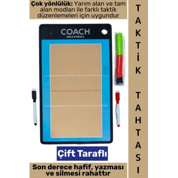 #VoleybolTaktik Profesyonel Amatör Okul Tam Yarı Saha Çift Taraf Mıknatıslı Voleybol Taktik Tahtası