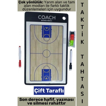 #BasketbolTaktik Profesyonel Amatör Tam Yarı Saha Çift Taraflı Mıknatıslı Basketbol Taktik Tahtası