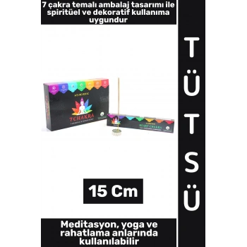 #Tütsü Rahatlama Arınma Dinginlik Meditasyon Yoga Pozitif Enerji Hoş Kokulu Şık Kutu 7 Chakra Tütsü