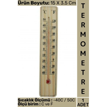 #Termometre Kompakt İç Mekan Ev Çocuk Bebek Odası Doğal Ahşap -40C/50C Sıcaklık Isı Ölçer Termometre