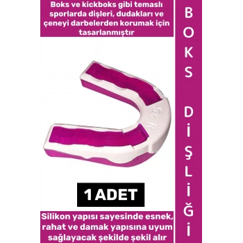 #BoksDişliği Kolay Şekil Alır Diş Dudak Çene Darbe Koruma Esnek Silikon Renkli Kickboks Boks Dişliği
