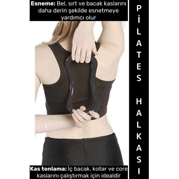 #YogaRing Ergonomik Bel Sırt Kol İç Bacak Kas Desteği Gevşetme Esneme Masaj Yoga Pilates Halkası