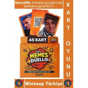 #KartOyun Arkadaş Grup Yaratıcılık Düşünme Sosyallik Eğlence Kart Oyunu Mini Memes Düello-Brutal