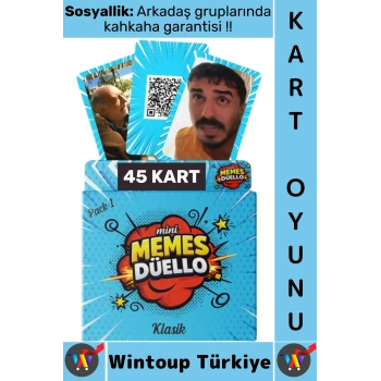 #KartOyun Arkadaş Grup Yaratıcılık Düşünme Sosyallik Eğlence Kart Oyunu Mini Memes Düello-Klasik