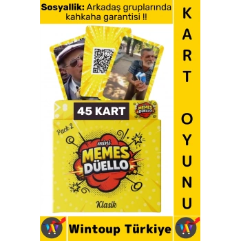 #KartOyun Arkadaş Grup Yaratıcılık Düşünme Sosyallik Eğlence Kart Oyunu Mini Memes Düello-Klasik 2