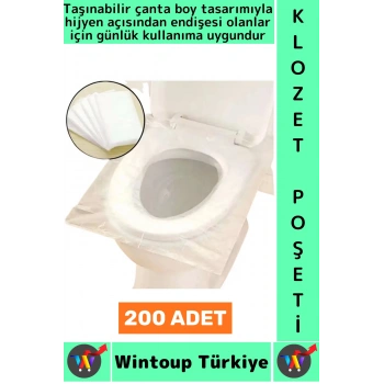 #KlozetPoşeti Çanta Boy Hijyenik Tam Kapama Her Biri Tek Kullanım Tuvalet Klozet Kapak Poşeti 200lü