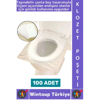 #KlozetPoşeti Çanta Boy Hijyenik Tam Kapama Her Biri Tek Kullanım Tuvalet Klozet Kapak Poşeti 100lü