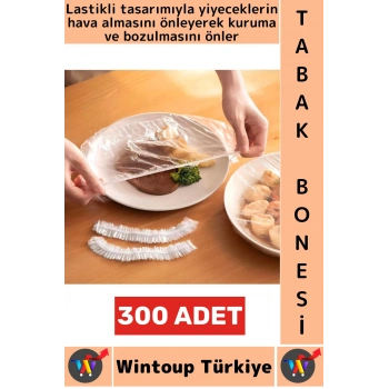 #TabakBonesi Hava Almaz Bozulma Önleyen Yemek Saklama Tazelik Lastikli Tencere Tabak Bonesi 300 Adet