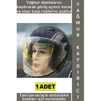 #MotorAksesuar Universal Açık Tam Yarım Motor Kaskı Uyumlu Görüş Açısı Koruyucu Yağmur Kaydırıcı