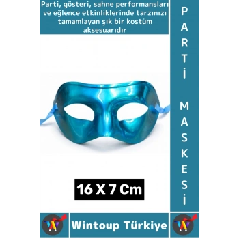#PartiMaskesi Kadın Erkek Kostüm Davet Yılbaşı Cosplay Metalize Parlak Şık Parti Maskesi 16 X 7 Cm