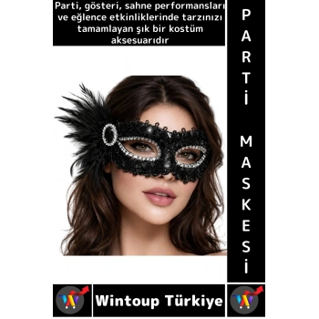 #PartiMaskesi Luxery Estetik Kostüm Davet Yılbaşı Cosplay Balo Şık Taşlı Venedik Parti Maskesi
