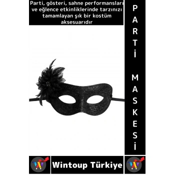 #PartiMaskesi Kostüm Davet Yılbaşı Cosplay Eğlenceli Balo Çok Şık Estetik Simli Tüylü Parti Maskesi