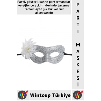 #PartiMaskesi Kostüm Davet Yılbaşı Cosplay Eğlenceli Balo Çok Şık Estetik Simli Tüylü Parti Maskesi