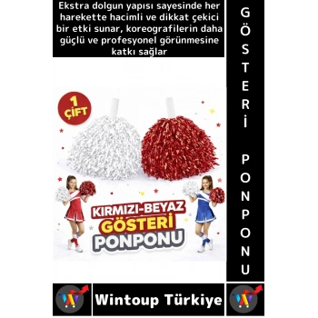 #Ponpon Hafif Esnek Okul Yıl Sonu Gösteri Etkinlik Tören Spor Dans Şık Ekstra Dolgun Ponpon 1 Çift