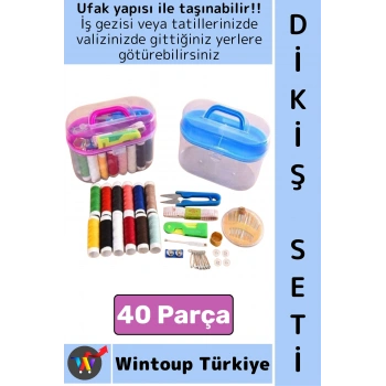 #DikişSeti Çanta Boy Seyahat Ofis İğne İplik Makas Mezura İplik Acil Durum Kutulu Mini Dikiş Seti