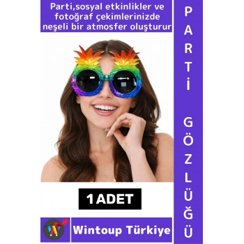 #PartiGözlüğü Unisex Eğlenceli Doğum Günü Balo Fotoğraf Çekimi Plaj Canlı Renk Çok Şık Parti Gözlüğü