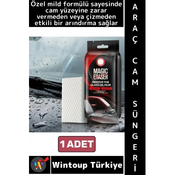 #OtoSünger Yüzeye Zarar Vermez Kendinden Deterjanlı Araç Ön Arka Cam Ayna Yağ Film Temizleme Süngeri