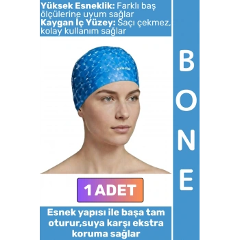 #Bone Konforlu Esnek Yumuşak Havuz Deniz Yüzme Kaygan İç Yüzey Çok Şık Kulağa Su Geçirmez Saç Bonesi