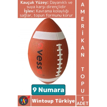 #Top Profesyonel Genç Yetişkin Maç Antreman Rugby Suya Dayanıklı Kauçuk Amerikan Futbol Topu 9 No