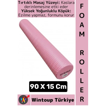 #FoamRoller Spor Fitness Egzersiz Pilates Yoga Esneme Bacak Sırt Omuz Kalça Masajlı Uzun Foam Roller