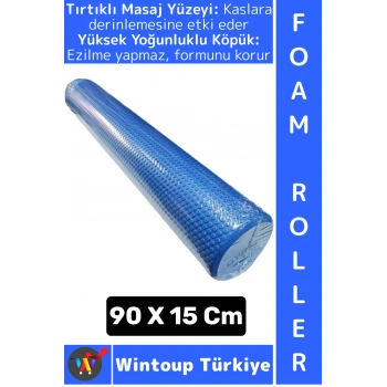 #FoamRoller Spor Fitness Egzersiz Pilates Yoga Esneme Bacak Sırt Omuz Kalça Masajlı Uzun Foam Roller
