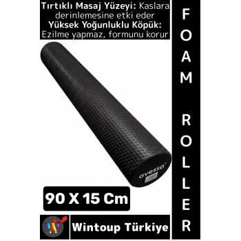 #FoamRoller Spor Fitness Egzersiz Pilates Yoga Esneme Bacak Sırt Omuz Kalça Masajlı Uzun Foam Roller