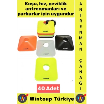 #AntrenmanMalzemesi Futbol Basketbol Voleybol Koordinasyon Hız Çeviklik Antrenman Çanağı 40lı SET