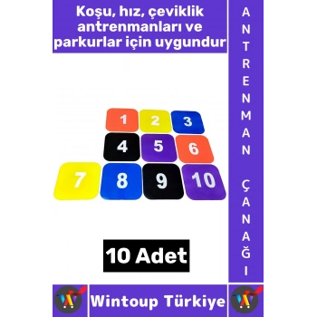 #AntrenmanMalzemesi Futbol Basketbol Voleybol Koordinasyon Hız Numaralı Antrenman Çanağı 10 Adet