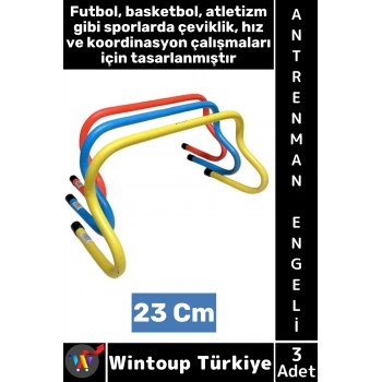 #AntrenmanMalzemesi Futbol Basketbol Atletizm Fitness Hız Çeviklik Antrenman Engeli 23 Cm X 3 Adet