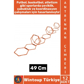 #AntrenmanMalzemesi Futbol Basketbol Spor Koordinasyon Çabukluk Hız Çantalı Antrenman Çemberi 12 Adt