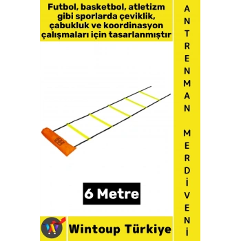 #AntrenmanMalzemesi Futbol Basketbol Spor Koordinasyon Hız Çantalı Antrenman Merdiveni 6 Metre