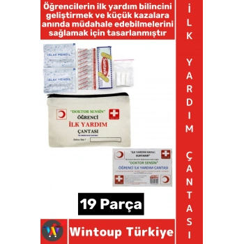#İlkYardımÇantası Acil Müdahale Ev Iş Yeri Okul Outdoor Kamp Spor Ecza Bez Çantalı İlk Yardım Seti