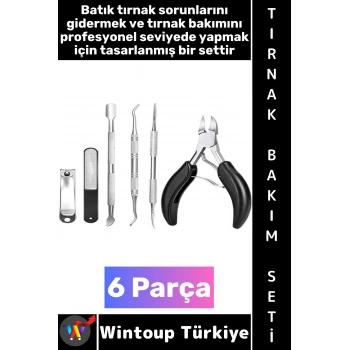 #TırnakBakım Premium Güzellik Salonu Manikür Pedikür Çantalı Batık Tırnak Çıkarma Bakım Seti 6 Parça