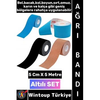 #AğrıBandı Uzun Süre Etkili Kas Bel Bacak Kol Boyun Sırt Omuz Karın Kalça Isı Ağrı Bandı Altılı SET