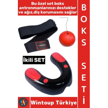 #Boks Koordinasyon Refleks Geliştiren Ağız Diş Koruyucu Boks Antrenman Topu Koruyucu Dişlik Özel Set