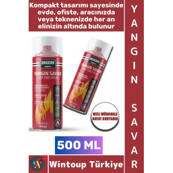 #YangınSavar Ev Ofis Otomobil Kamp Acil Durum Hızlı Müdahale Söndürme Tüpü Sprey Yangın Savar 500 ML